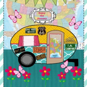 Flag - Camper Adventure United States/Personalized Garden Flag/Decorative item for your walkway/yard...Free Shipping!