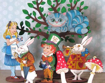Alice In Wonderland Wooden Decoration Party Wedding Baby Etsy