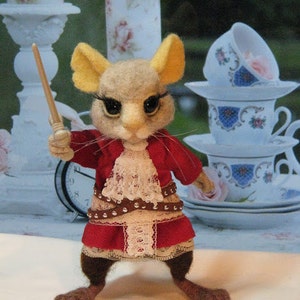 Dormouse Wonderland Mallymkun Tim Burton fairy tale Mouse Alice Mad Tea Party wedding decoration interior toy decor collection art doll