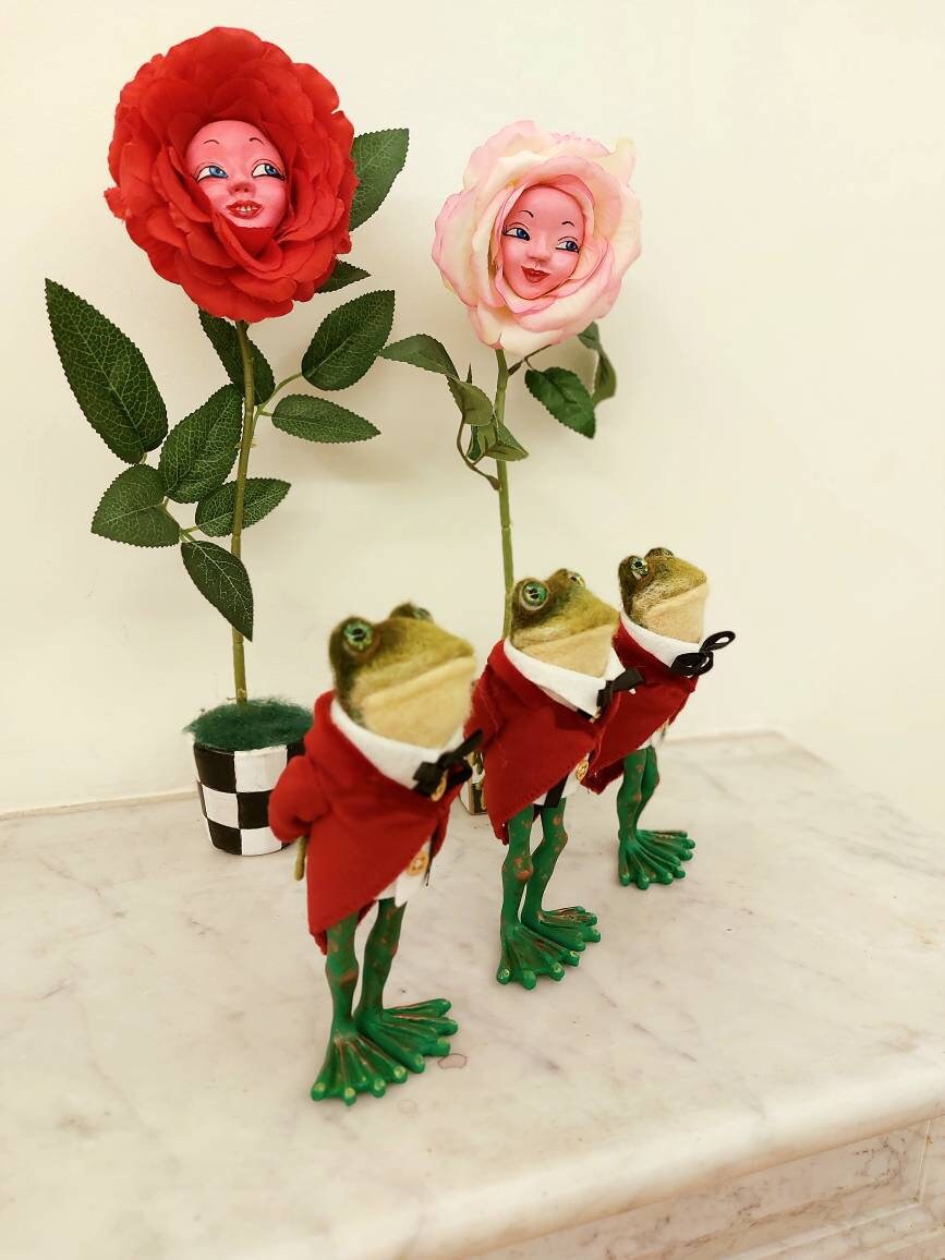 Talking Flowers Alice in Wonderland Art Collection Sculpture - Etsy