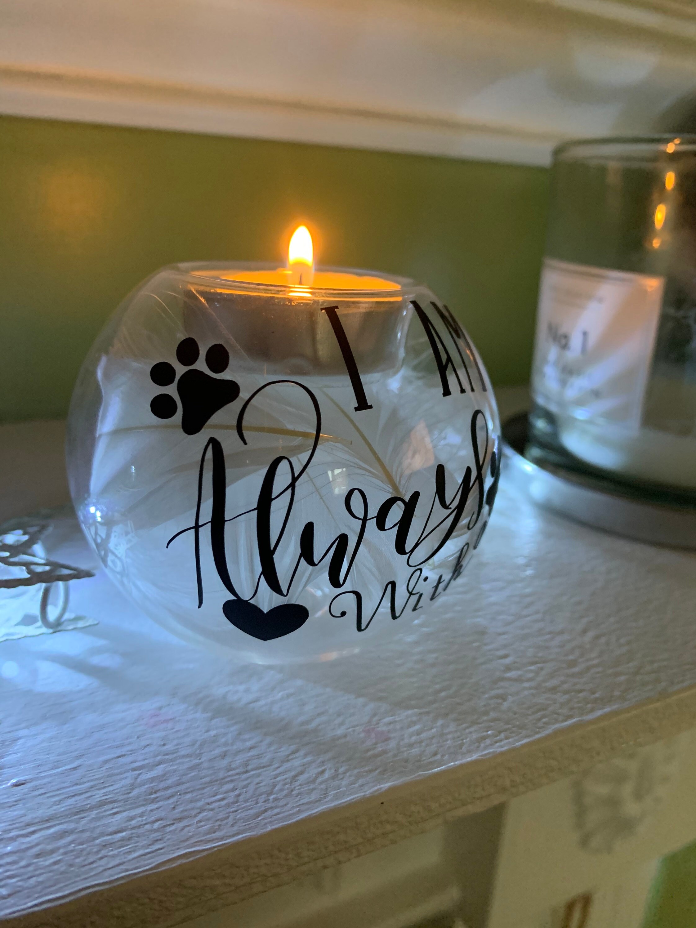 Memorial Tea Light Holder & Pet Memorial Option I Am Always Etsy UK