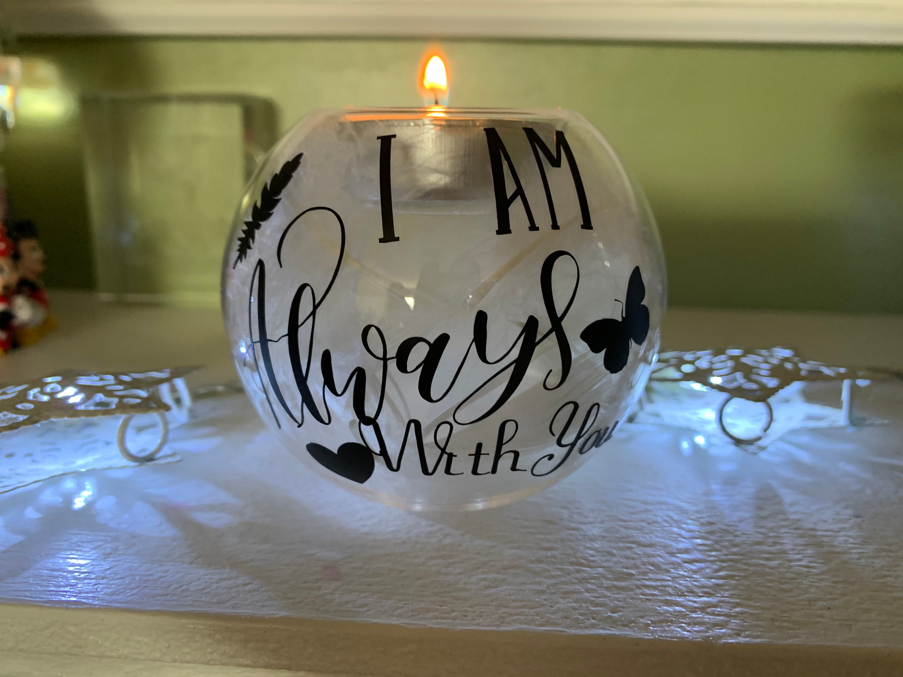 Memorial Tea Light Holder & Pet Memorial Option I Am Always Etsy UK