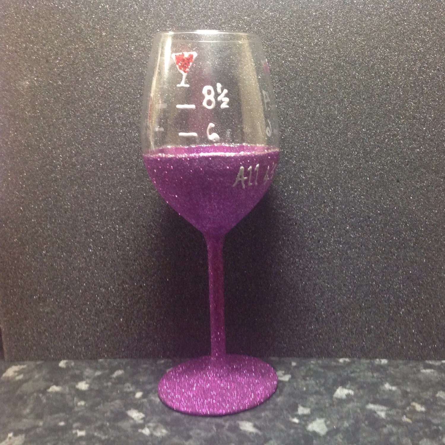 Slimming World Syns Glitter Wine Glass Etsy UK