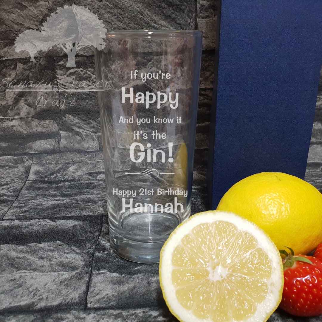 Personalised Gin Glass Hiball Gin Glass Whiskey Glass Etsy