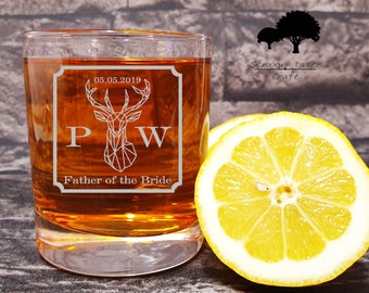 Personalised Whiskey Glass Tumbler Perfect Wedding gift Great for Ushers, Best Men, Groomsmen, Stag Party