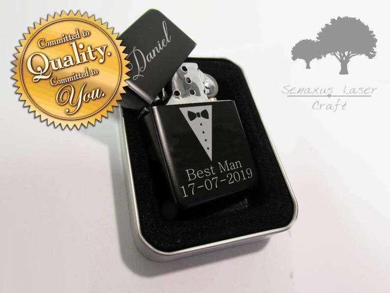 Groomsmen Lighter Gift, Personalised Lighter perfect for groomsmen ushers Best men And many more. lgt9 image 3