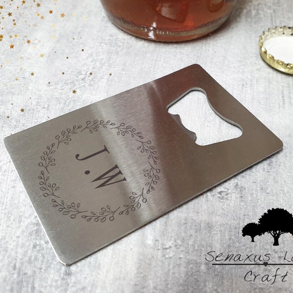 Personalised Credit Card Sized Bottle Opener, Wallet Bottle Opener, Groomsmen Gift, Usher Gift, Boyfriend, Dad , Beer Opener, Bottle Opener