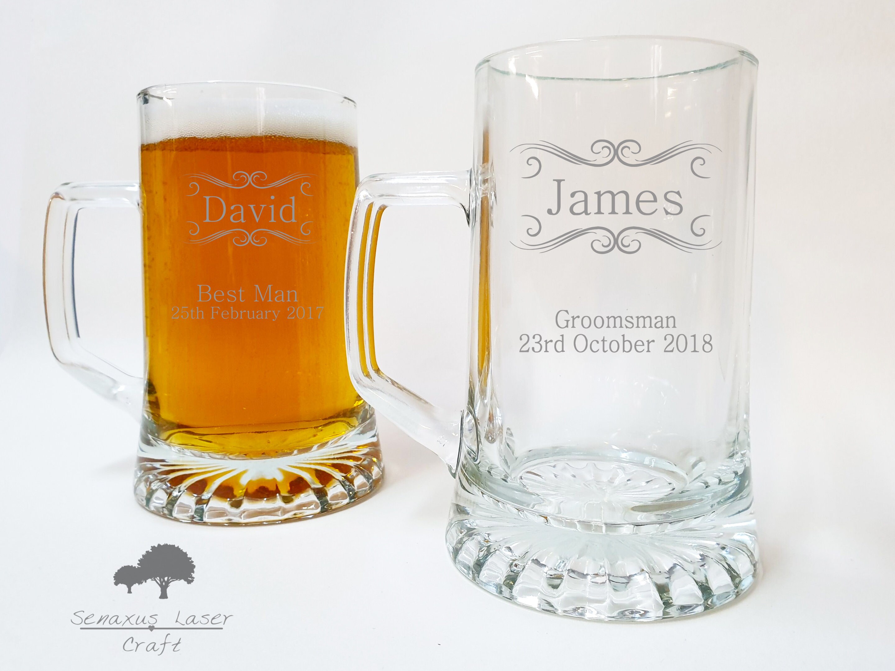 Personalised Engraved Pint Beer Glass Best Man Usher Groomsman Wedding Gifts