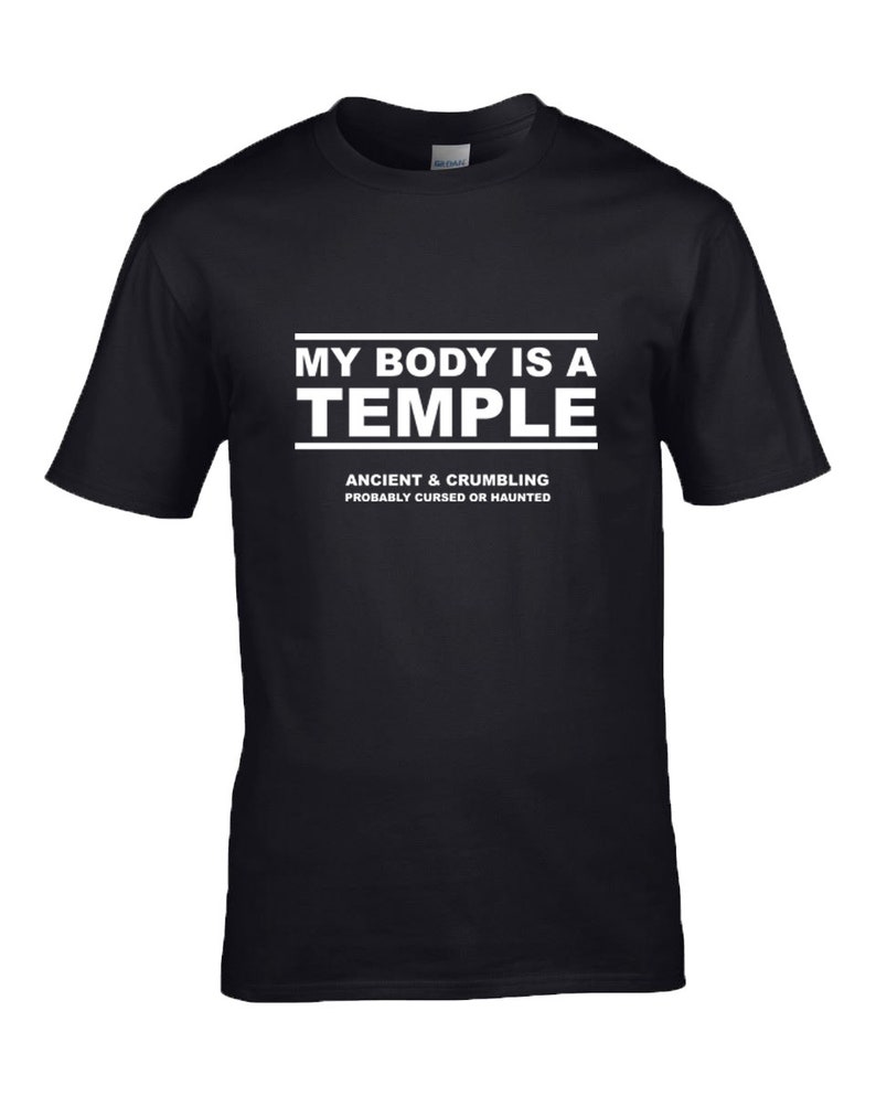 My body is a temple funny t-shirt for all occasions 7 colours | Etsy