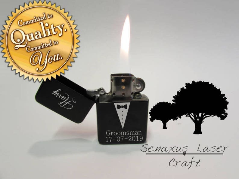 Groomsmen Lighter Gift, Personalised Lighter perfect for groomsmen ushers Best men And many more. lgt9 image 2