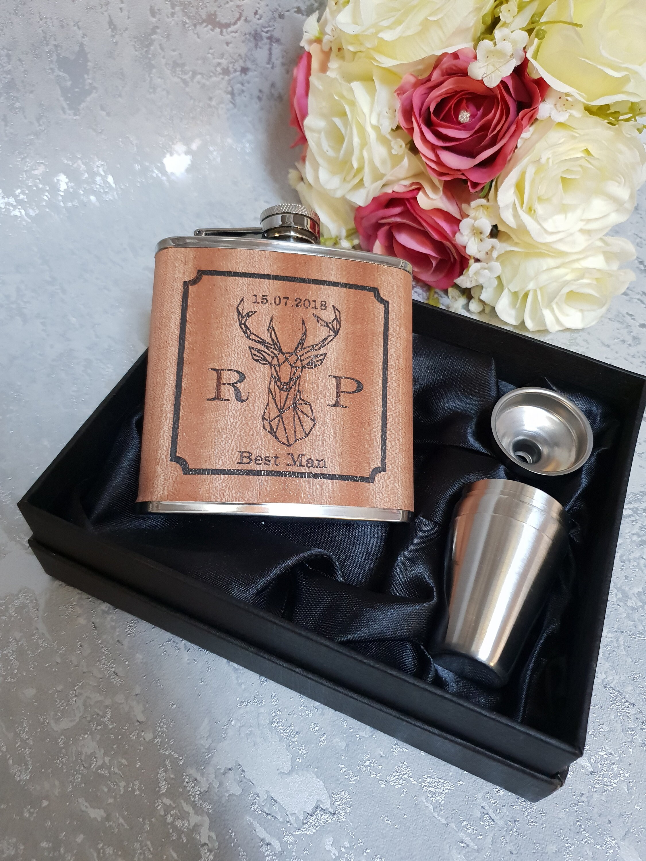 Wedding Gift for Men Personalised Flasks for Groomsmen Stag - Etsy UK