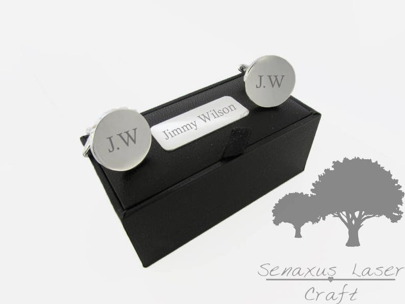 Groom sclr13 Personalised Silver round cufflinks Best Man personalised with Name Role and Wedding Date Perfect gift for Usher Groomsman