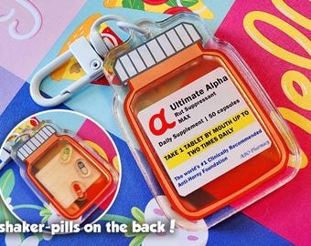 Alpha + Omega Pills Shaker Charms & Beta Lollipop 3D Charm