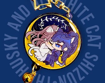 The Husky and His White Cat Shizun Double-Sided Gold-Foil Keychain
