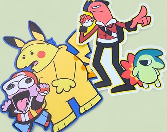 Smiling Friends x Pokemon Crossover Sticker