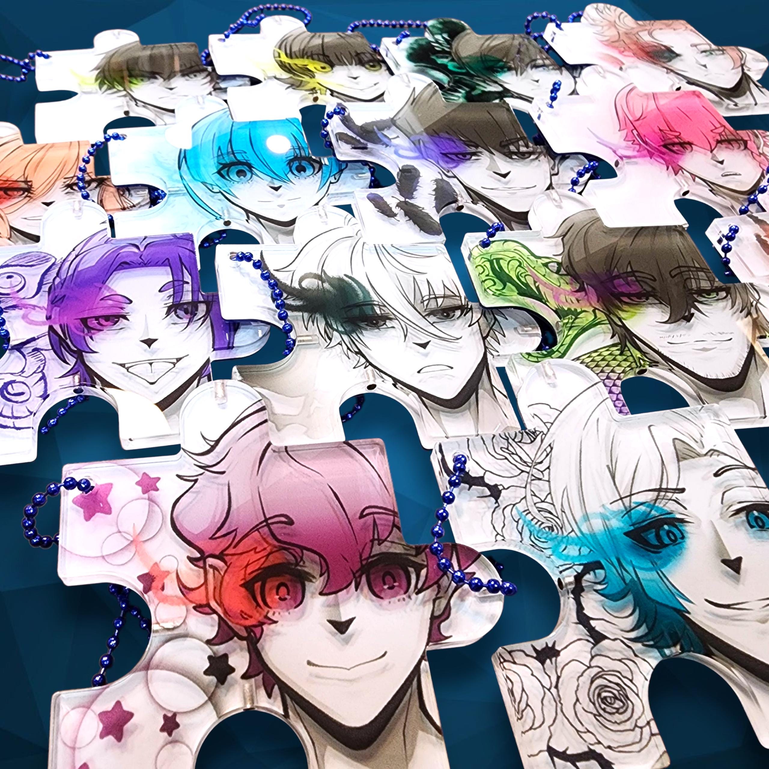 Blue Lock: Connecting Acrylic Puzzle Keychains - Etsy
