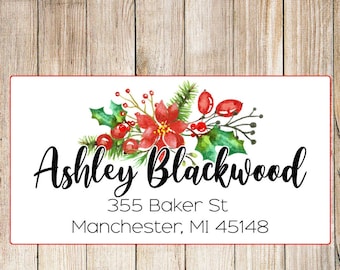 Christmas return address label, label sticker,custom Christmas return address label,mailing sticker,address label,Christmas stickers, labels