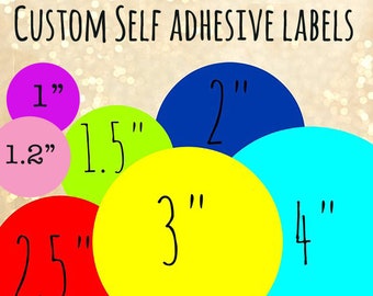 Custom Circle Labels | Logo Stickers | Personalized Round Stickers | Printed Custom Labels | Semi-Gloss Paper Material (50-300)