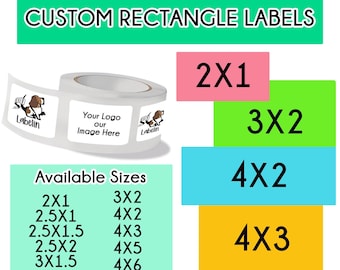 Custom rectangle stickers stickers,custom labels,packaging stickers,mailing labels,product stickers,logo stickers