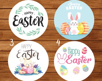 Easter Stickers, 1.5" Circle Labels, 24 Count