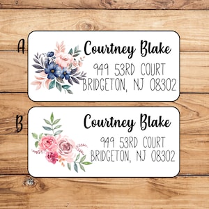 Floral return address labels, cute address labels, flowers return address labels, floral address labels, shipping labels , mailing label