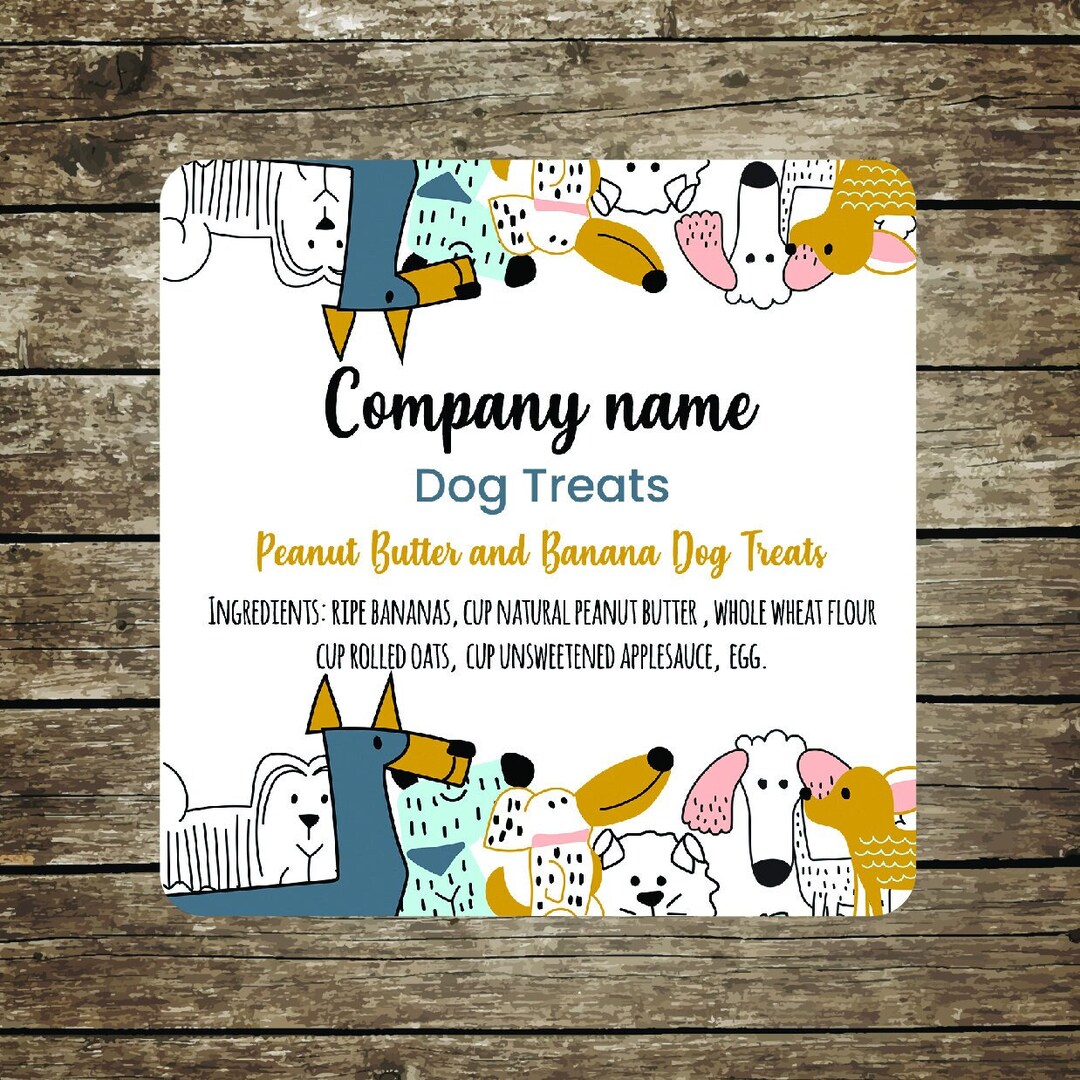 Custom Dog Treat Labels Personalized Dog Treat Stickers Etsy