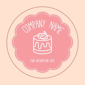 Bakery Stickers, Bakery Labels, Cute Cake Stickers, Cute Cake Labels, Sweets Stickers, Cute Stickers, Circle Stickers,