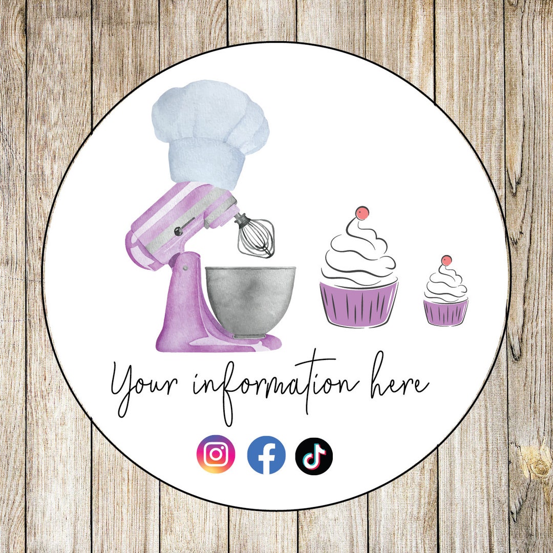 Custom Printed Bakery Logo Stickers on Roll for Your Product . - Etsy
