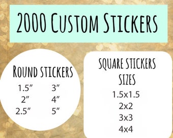 custom stickers, bulk stickers,custom stickers, square stickers ,2000 stickers ,affordable labels,square labels, logo labels, custom labels
