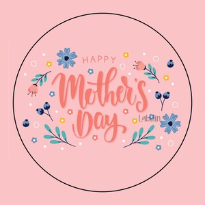 Happy Mother&#39;s day labels, mothers day stickers, mother day labels, happy mother&#39;s day sticker, flower mothers day stickers,cute
