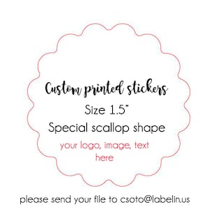 Custom stickers,scallop shape labels,cute stickers,custom stickers,label stickers,personalized labels,product labels,die cut labels,labelin