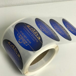 Custom Oval Stickers | Personalized Product Labels | Logo Stickers on ...