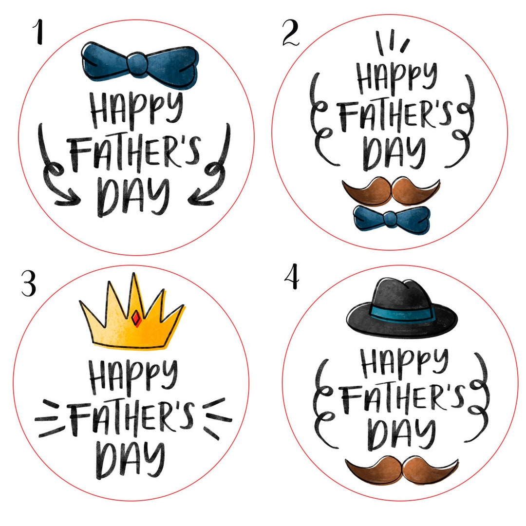 Happy Father Day Stickers, Father's Day Labels, Father's Day, Crown ...