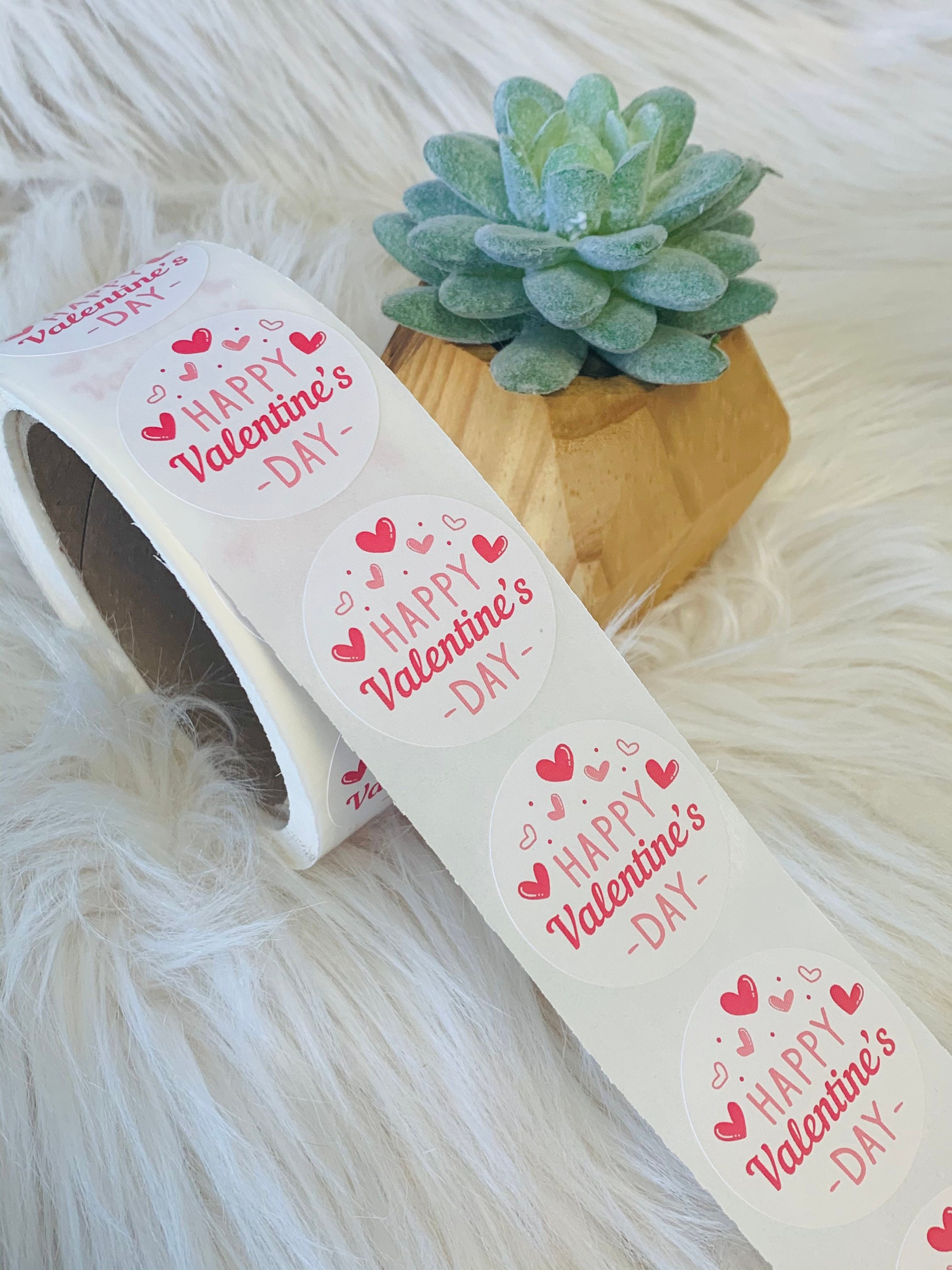 Happy valentines day stickers, Pack of 24 valentines day labels , val…