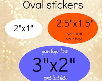 custom oval stickers different sizes with your words or text, product stickers, personalized stickers,oval label,stickers, logo stickers