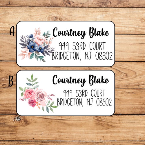 Floral return address labels, cute address labels, flowers return address labels, floral address labels, shipping labels , mailing label