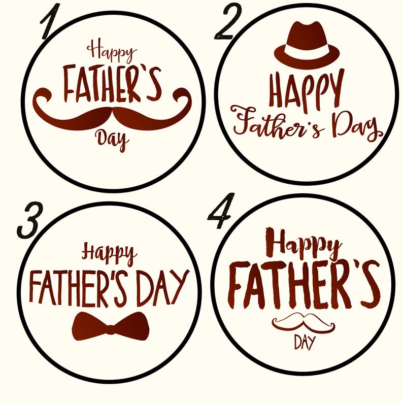 Father's Day Stickers, Creamy Background, Gift Labels bild 1