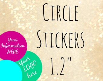 1.2 " Circle Custom sticker ,custom stickers,custom circle label,label for jars, small circle labels,labels,stickers,circle label,cosmetic