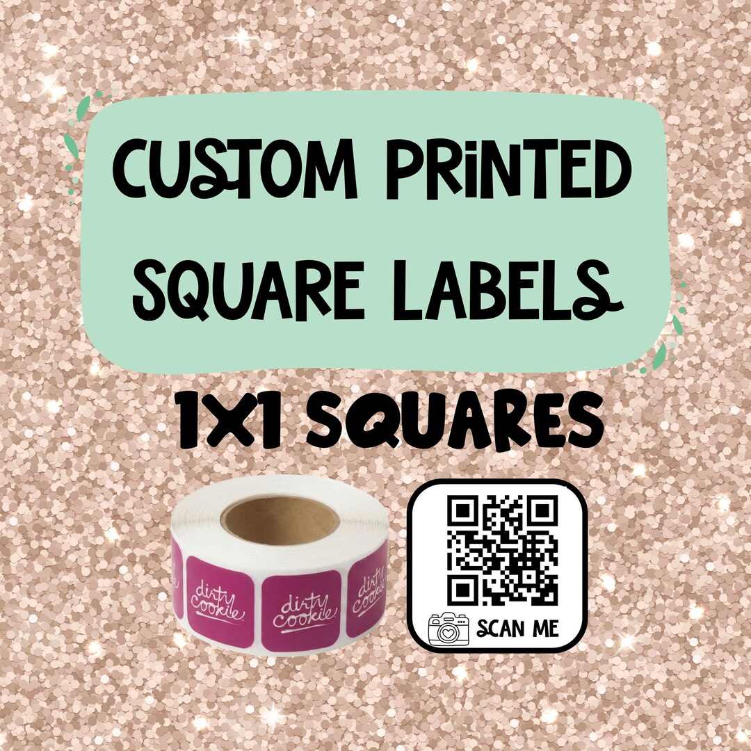 1x1 Square Label Rounded Corners – Glossy Paper Stickers – Custom ...