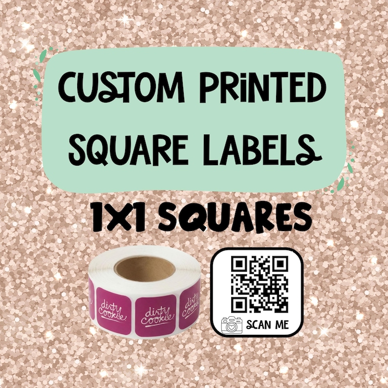 1x1 Square Label Rounded Corners – Glossy Paper Stickers – Custom ...
