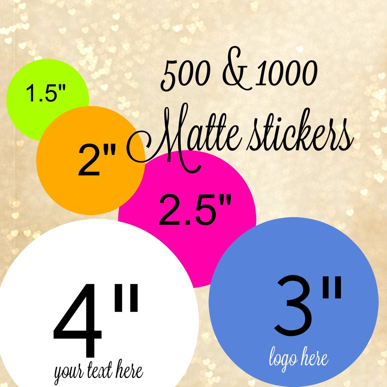 Circle Logo Stickers- Circular Business Stickers- Round Logo Labels- …