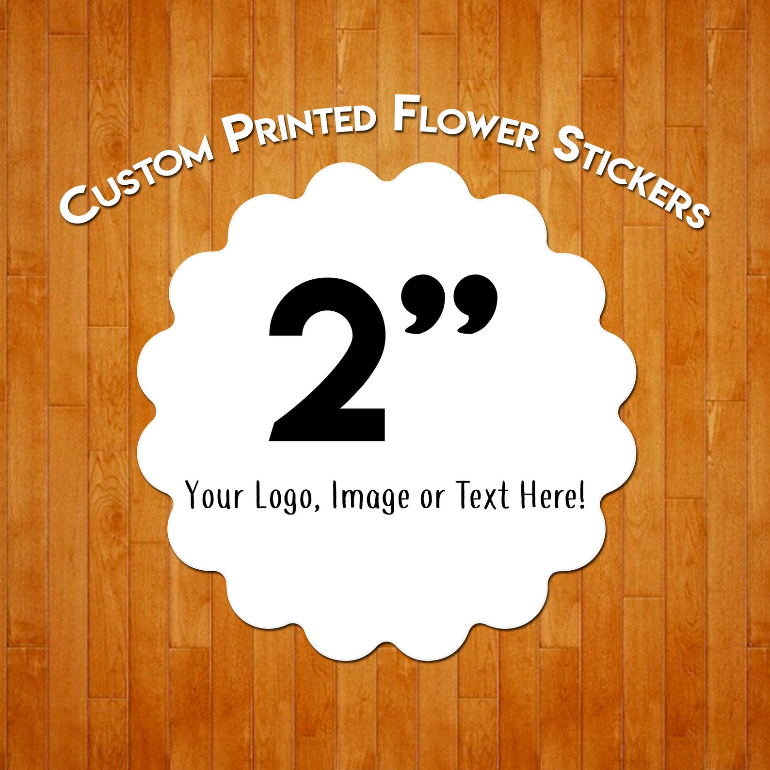 Custom Flower Stickers, Personalized Boutique Labels, 2