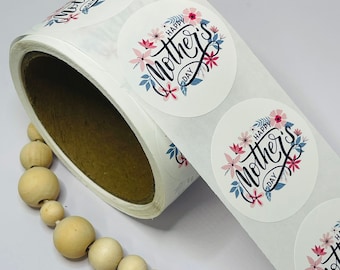 Happy Mother's Day Stickers, Floral Paper Labels (24 ct)