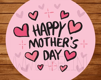 Happy Mothers' day labels, happy mother's day stickers, happy mother's day label, mother's day stickers, mother's day labels , cute labels