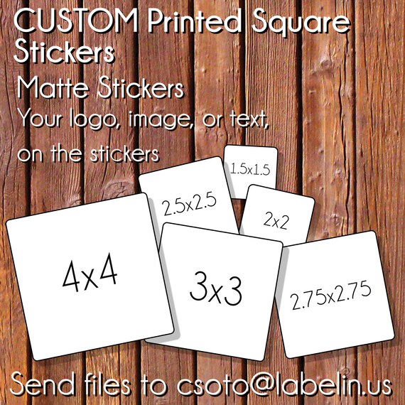 custom matte stickers
