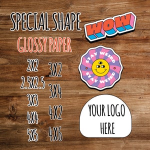 Custom Logo Stickers – Personalized Shape Labels, Semi-Gloss Paper