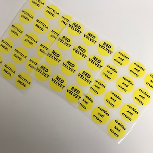 Flavor stickers, stickers , bakers , bakery,scents labels, scents stickers