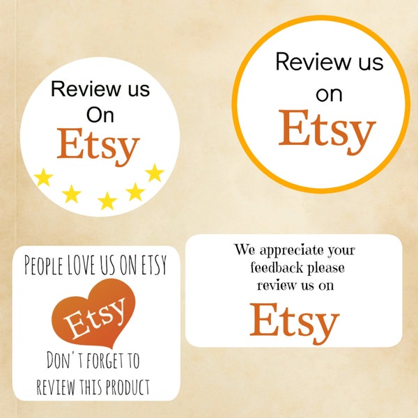 Etsy review stickers , custom labels, Etsy stickers, Etsy labels, Etsy review labels, personalized stickers, review us on Etsy labels,review