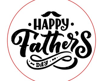 Happy Father's Day Stickers, 2" Circle Labels (24-Pack)