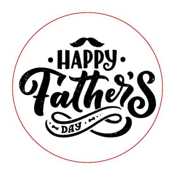 Happy Father's Day Stickers, 2" Circle Labels (24-Pack)